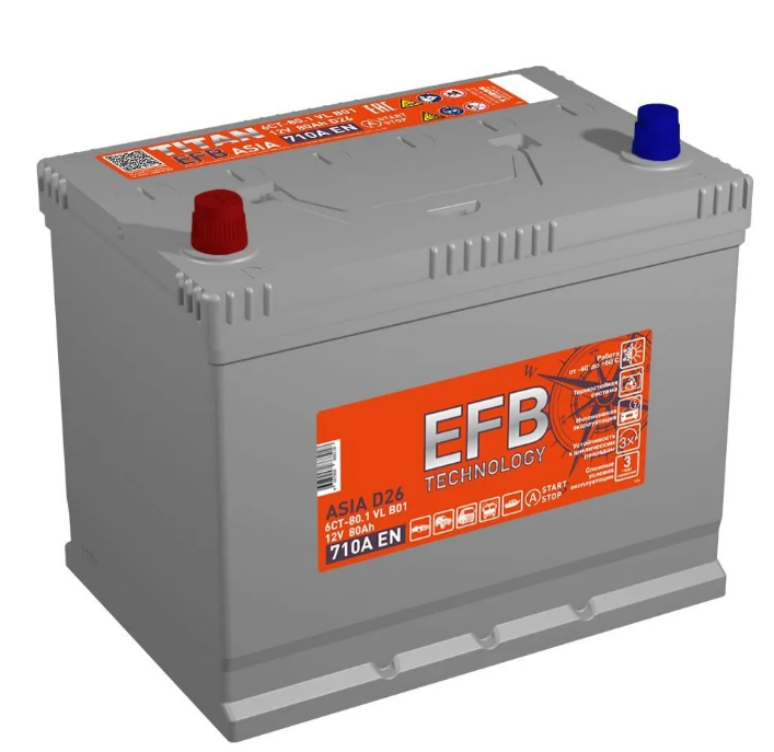 80 АПЗ TUBOR Asia + EFB п.п. 223*175*258 710а/ч