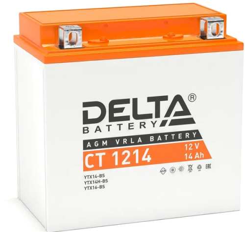 14 Ач Delta CT AGM VRLA (YTX14-BS)